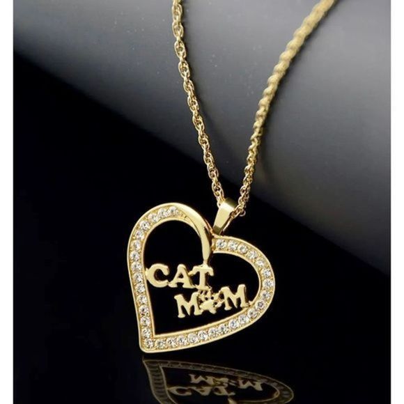 CAT MOM GOLD NECKLACE - Picture 2 of 6